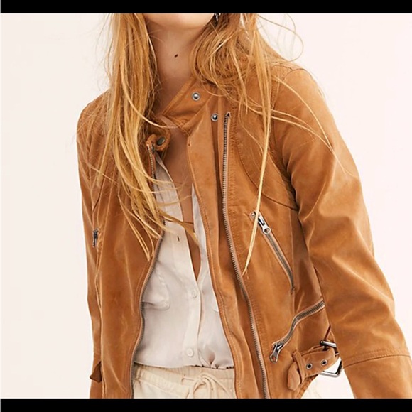 We The Free Jackets & Blazers - Free People Fenix Vegan Leather Moto Jacket